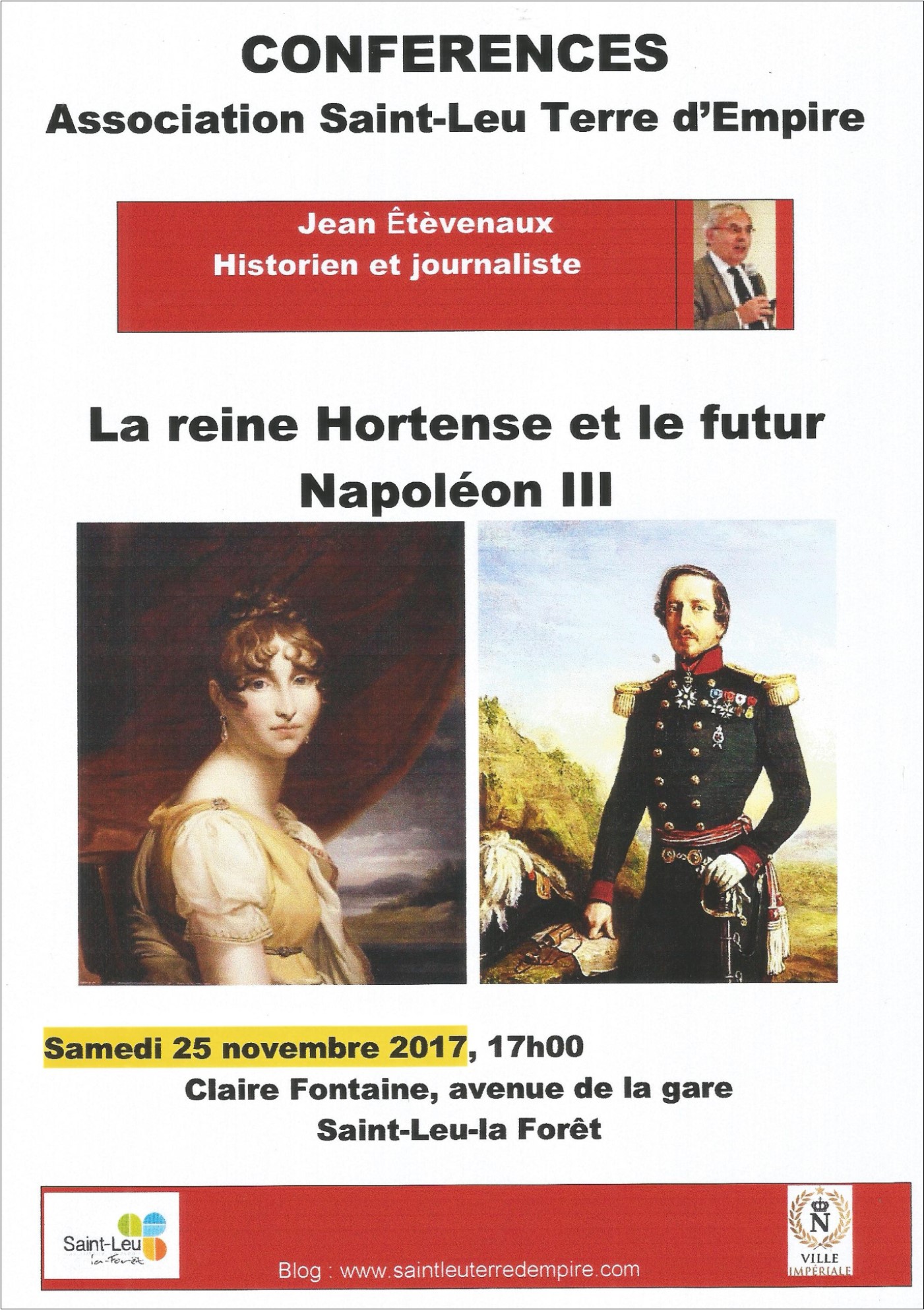 conférence à Saint-Leu-la-Forêt le 25 novembre 2017