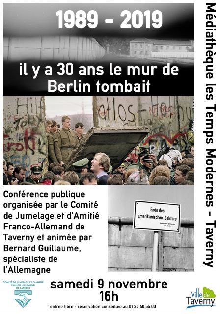 Conférence : il y a 30 ans le mur de Berlin tombait