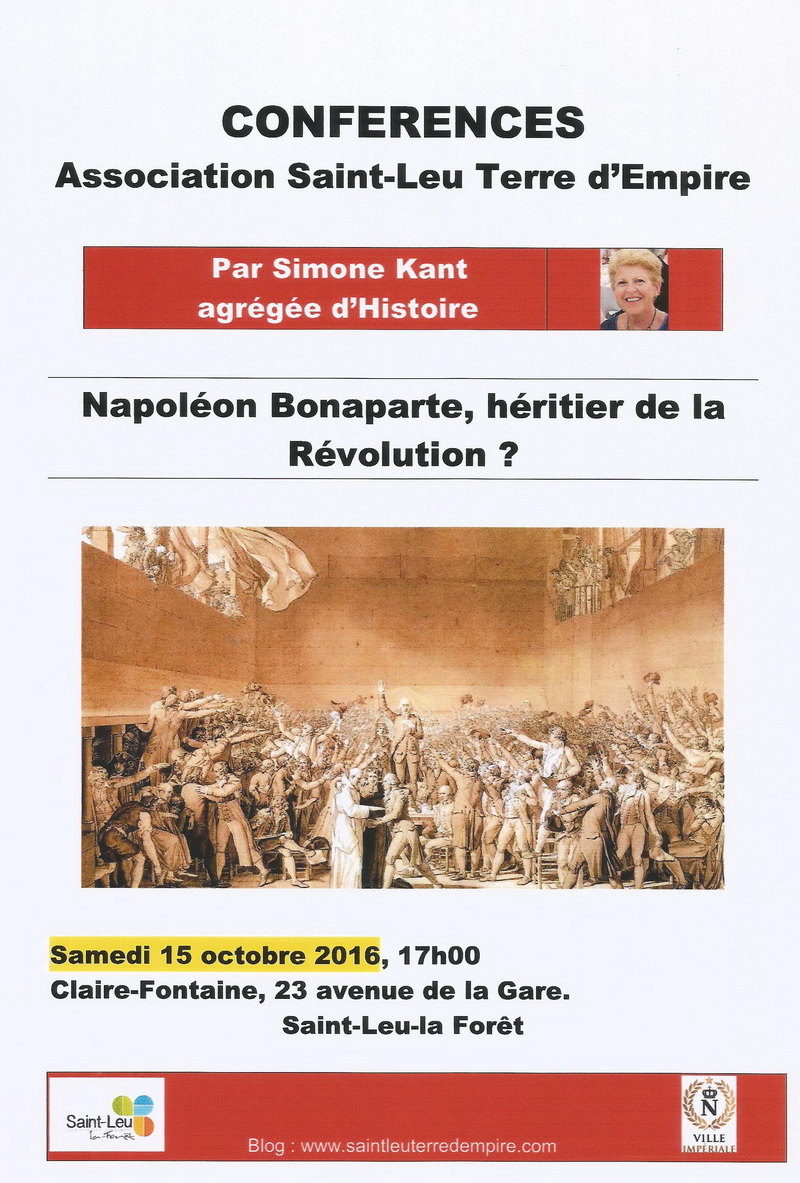 Conférence sur Napoléon Bonaparte à saint-Leu-la-Forêt