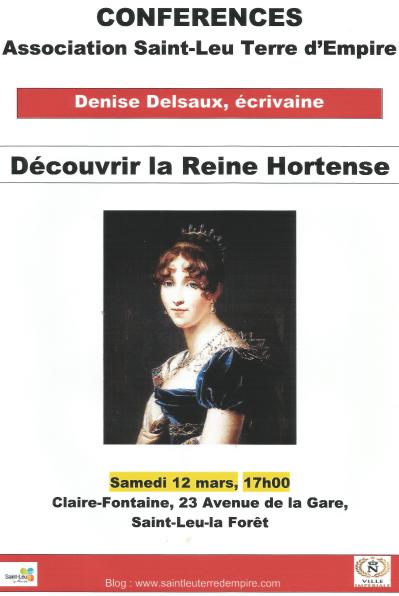Conférence sur la Reine Hortense