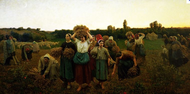 Le rappel des glaneuses de Jules Breton