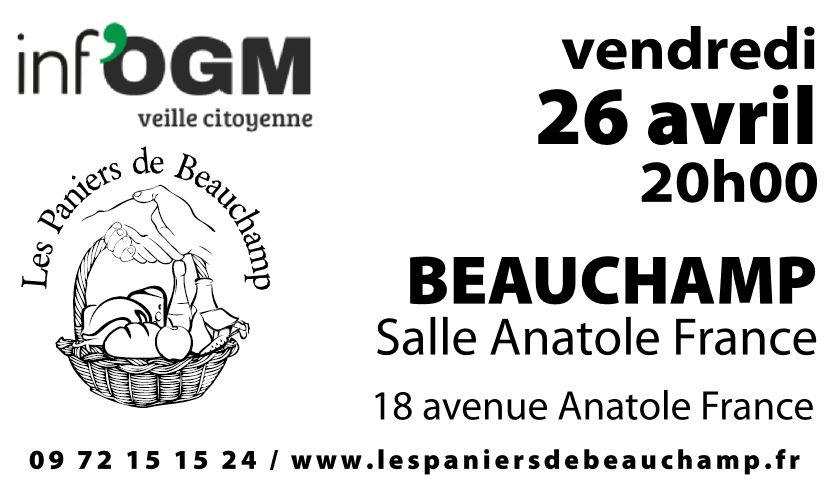 Conférence InfOGM - 26 avril 2024 à Beauchamp