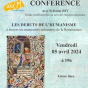 Conférence : Les débuts de l'humanisme par Sylvaine Joy