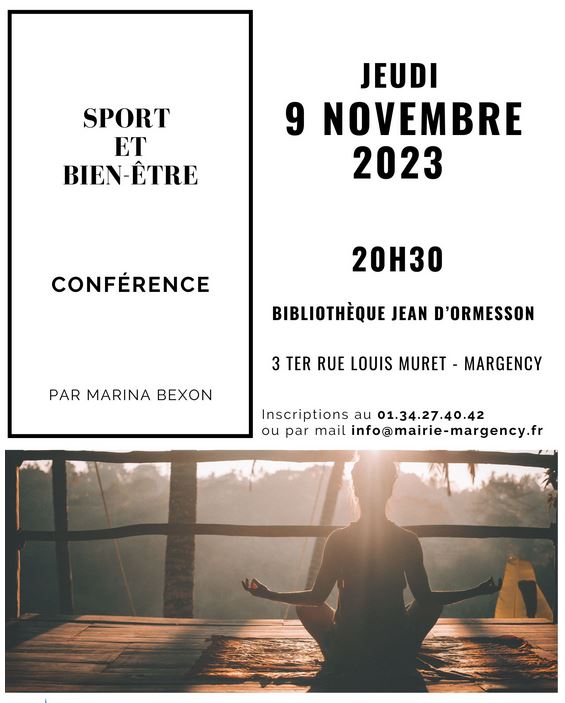 Conférence : SPORT ET BIEN-ÊTRE à Margency