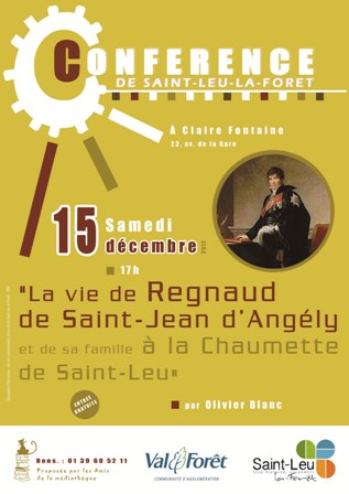 conférence : LA VIE DE REGNAUD DE SAINT-JEAN D