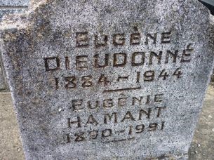 Pierre tombale d'Eugène Dieudonné à Eaubonne