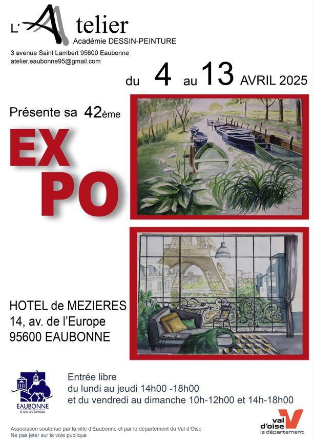 Atelier Dessin Peinture Eaubonne 2025