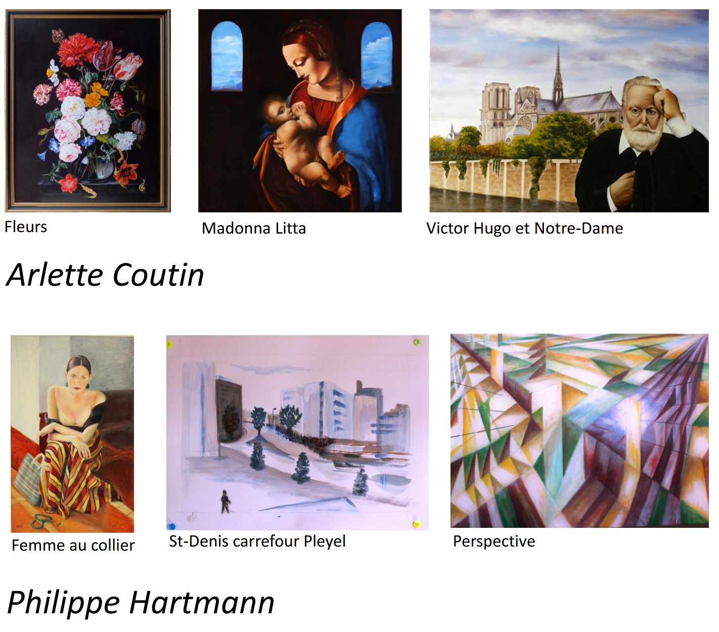 Expo-rencontre avec Arlette Coutin et Philippe Hartmann