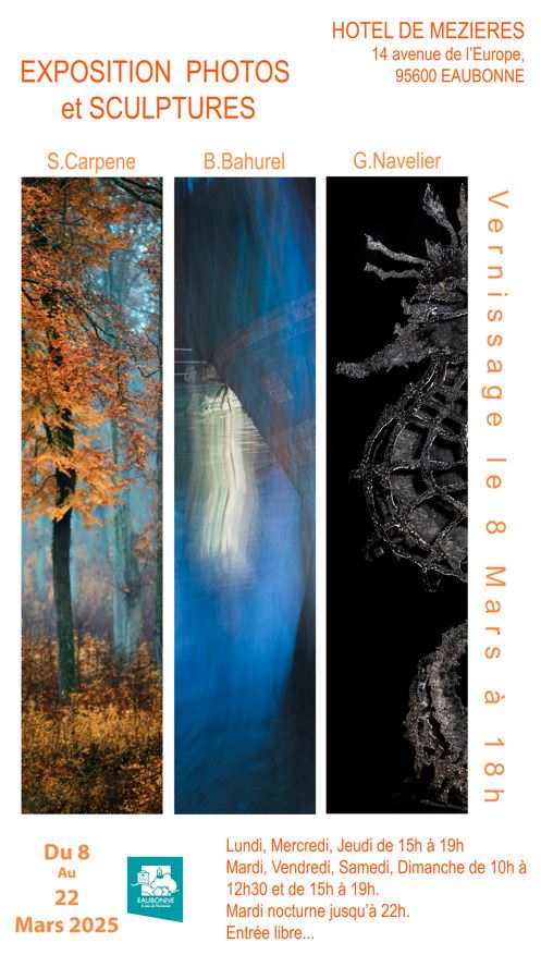 EXPO photos et sculptures - Eaubonne du 8 au 22 mars 2025
