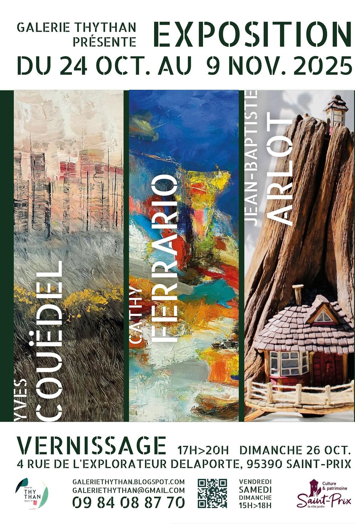 EXPO Galerie Thy Than - Yves Couëdel, Cathy Ferrario et Jean-Baptiste Arlot