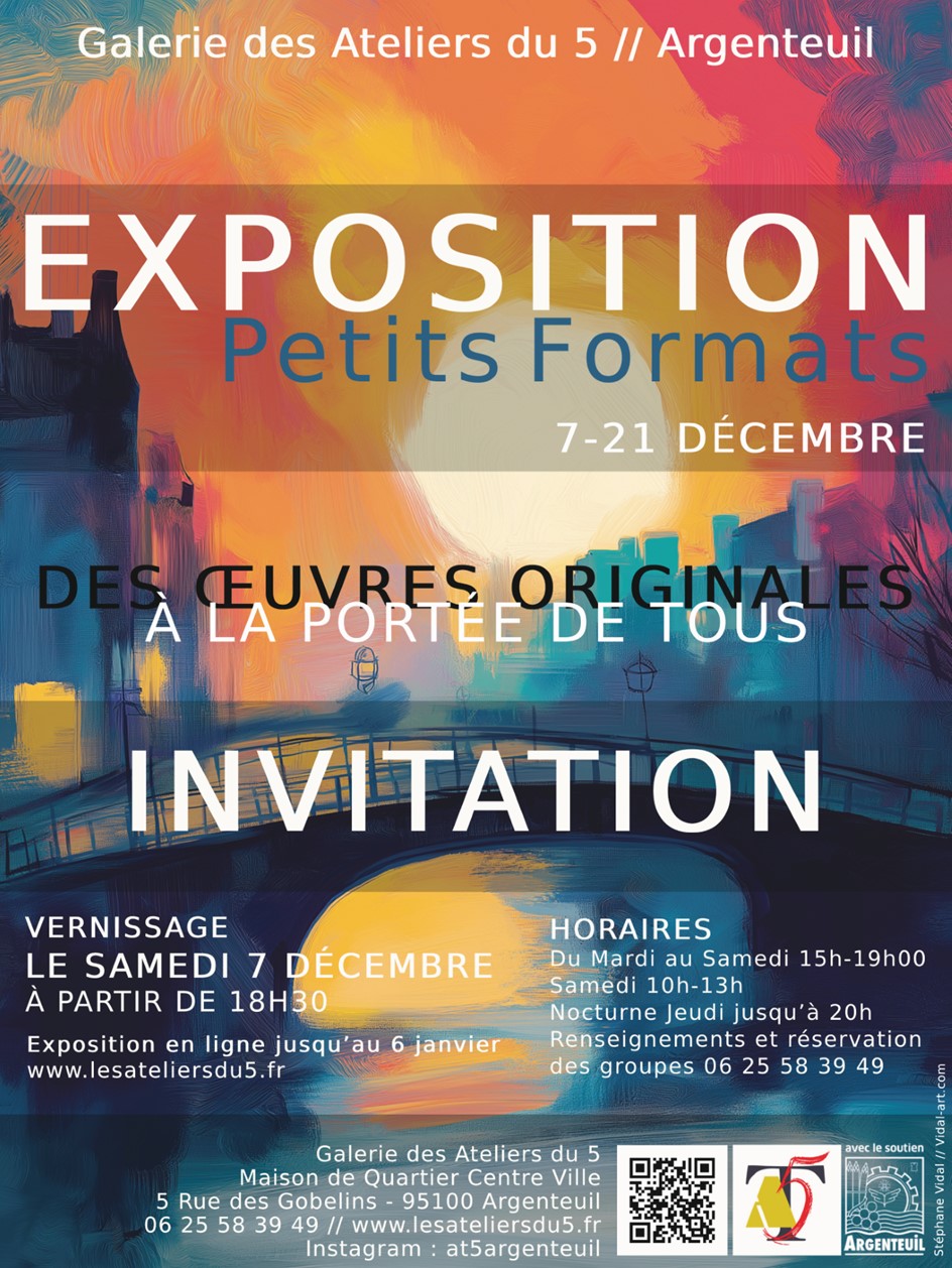 EXPO Petits formats - Argenteuil - Ateliers du 5