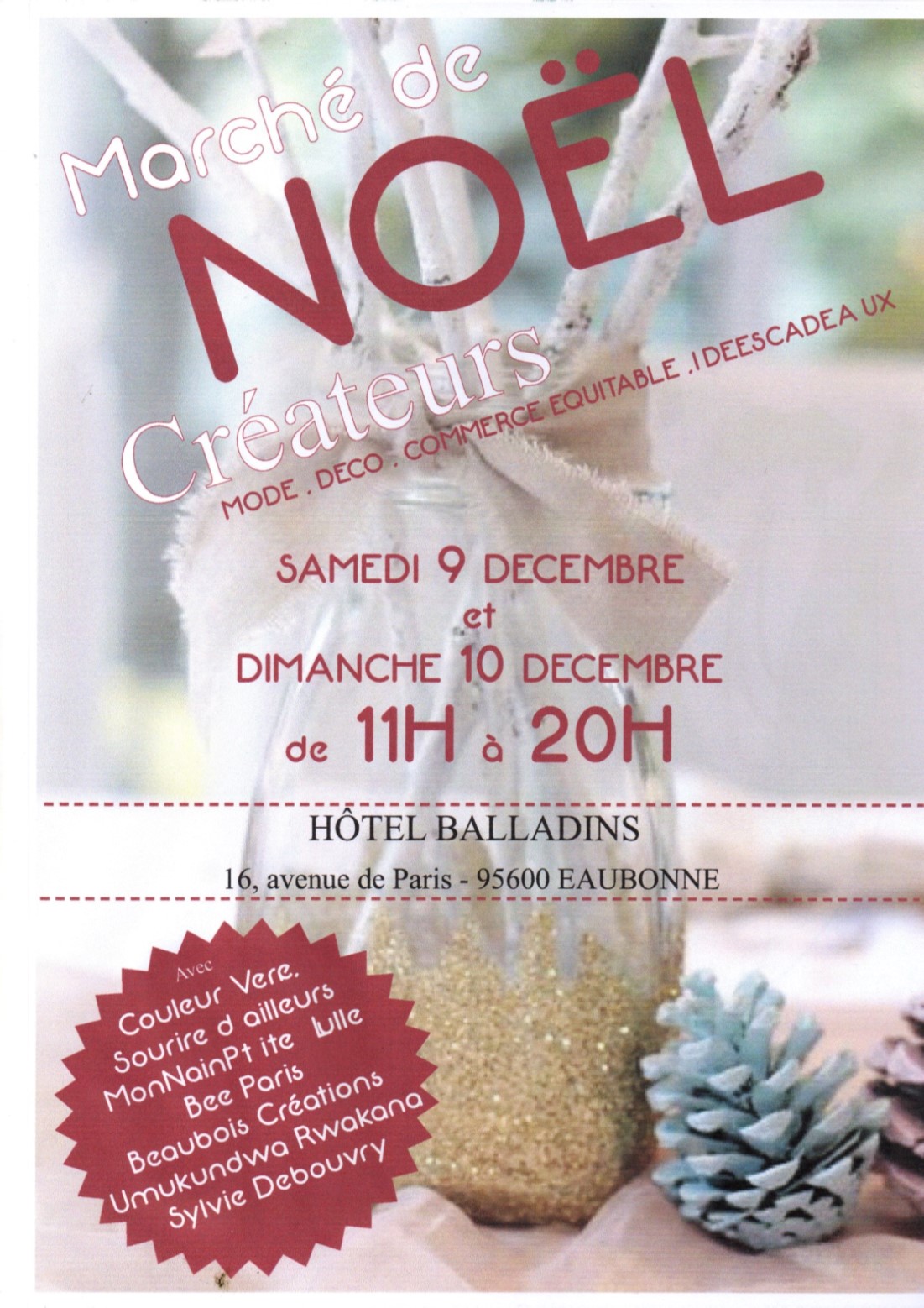 Marché de Noël Créateurs Eaubonne