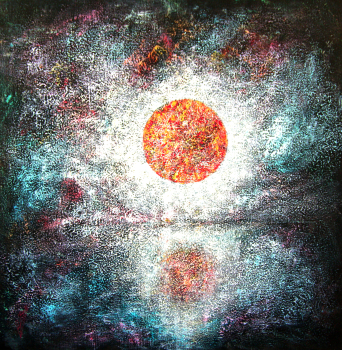 Oeuvre de Robert Bass - le soleil rouge