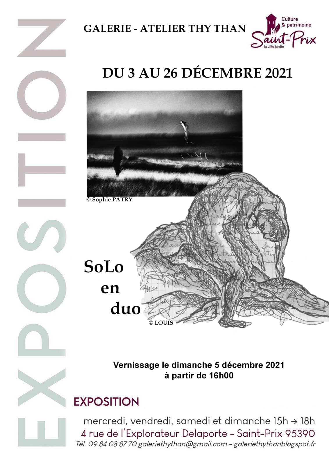 Exposition SoLo en Duo - Saint-Prix - du 3 au 26 décembre 2021