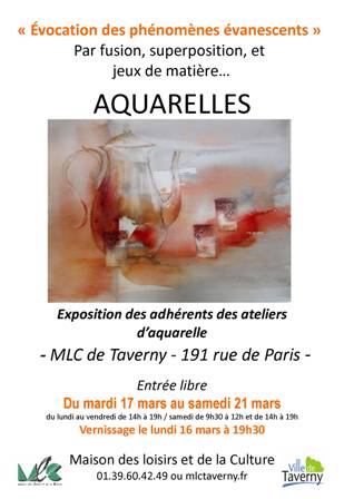 EXPOSITION AQUARELLES MLC TAVERNY