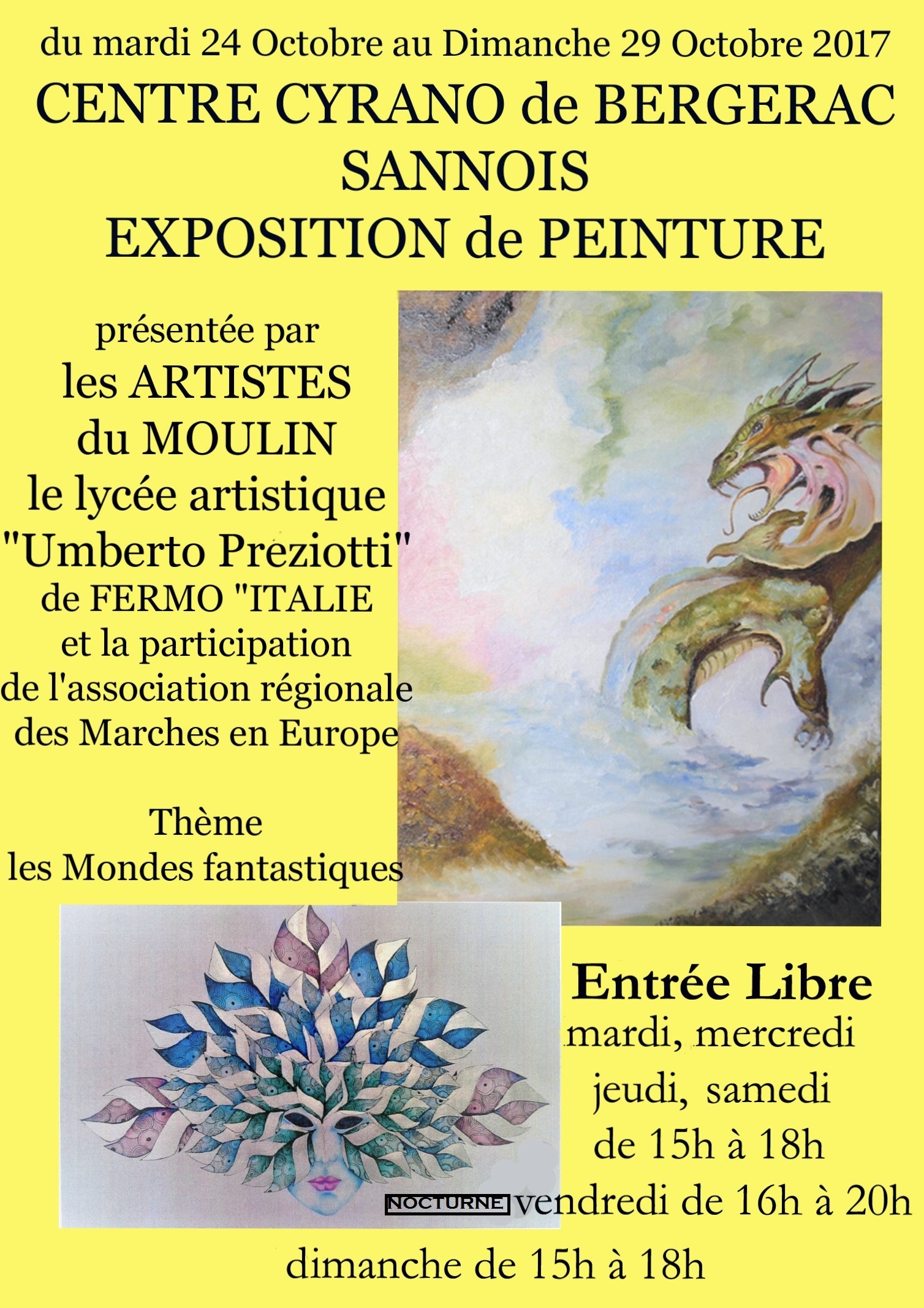 Exposition des artistes du Moulin - lycée italien