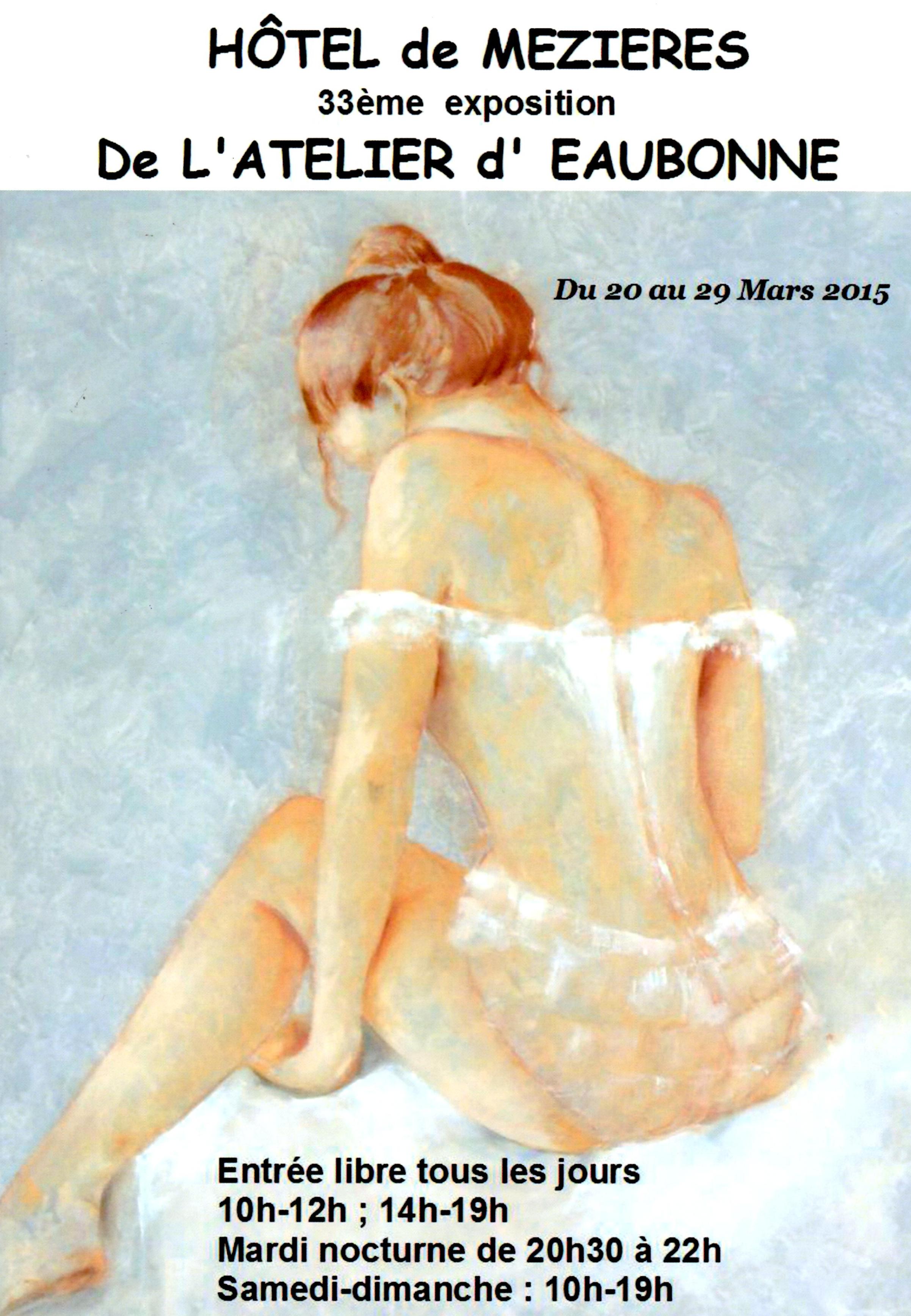 EAUBONNE 33ème exposition de l'Atelier d'Eaubonne - Du 20 au 29 mars 2015