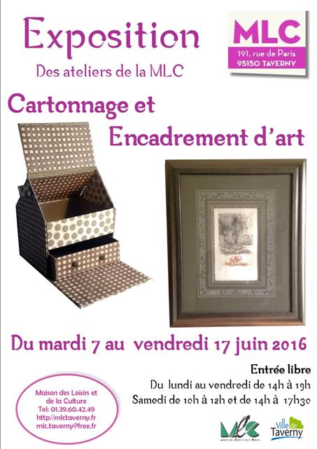 Exposition CARTONNAGE ET ENCADREMENT D'ART