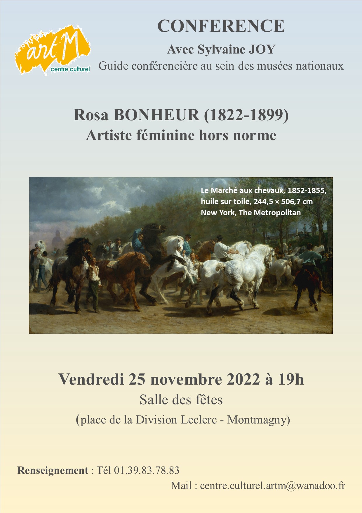 Conférence Rosa Bonheur - Montmagny
