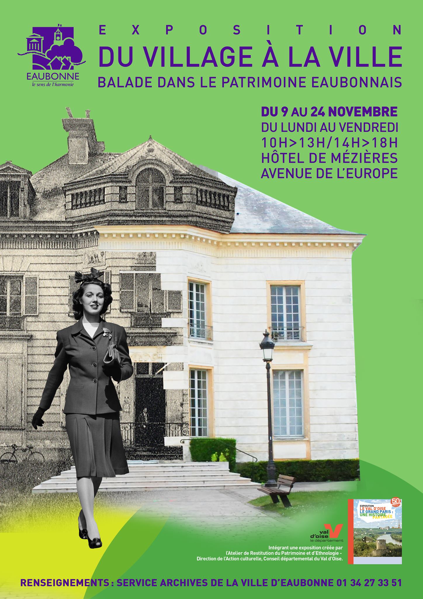 Exposition du village à la ville - balade dans le patrimoine eaubonnais