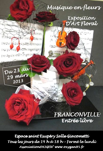 exposition d'art floral musique en fleurs
