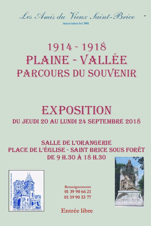 Exposition 1914-191 PLAINE-VALLEE PARCOURS DU SOUVENIR