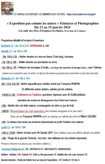 Exposition pas comme les autres - du 12 au 15 janvier 2024