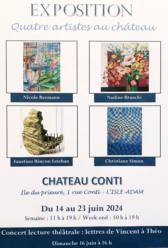 EXPO au Château Conti - Isle Adam l- 14 au 23 juin 2024