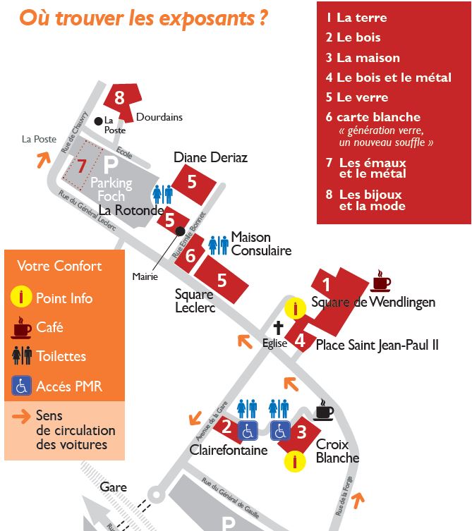 Lieux des exposants