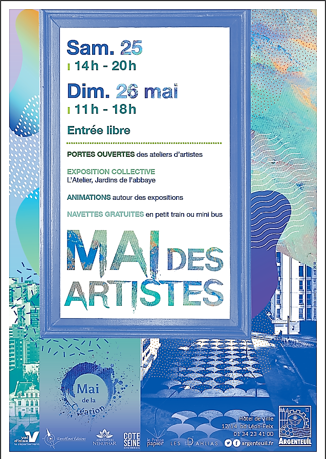 Mai des Artistes à Argenteuil 25 et 26 mai 2019