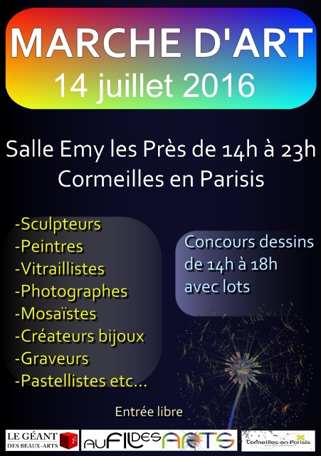 Marché d'Art de Cormeilles-en-Parisis 14 juillet 2016