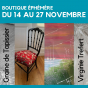 Aux bonnes créations : l'artiste peintre Virginie Treffert et Sylvie de Graine de tapissier