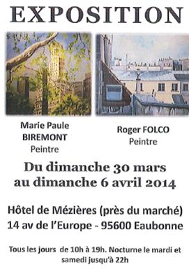 EAUBONNE - Exposition peintures de Marie-Paule Biremont et Roger Folco 