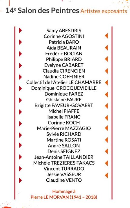 Artistes exposant au Salon de Beauchamp -2019