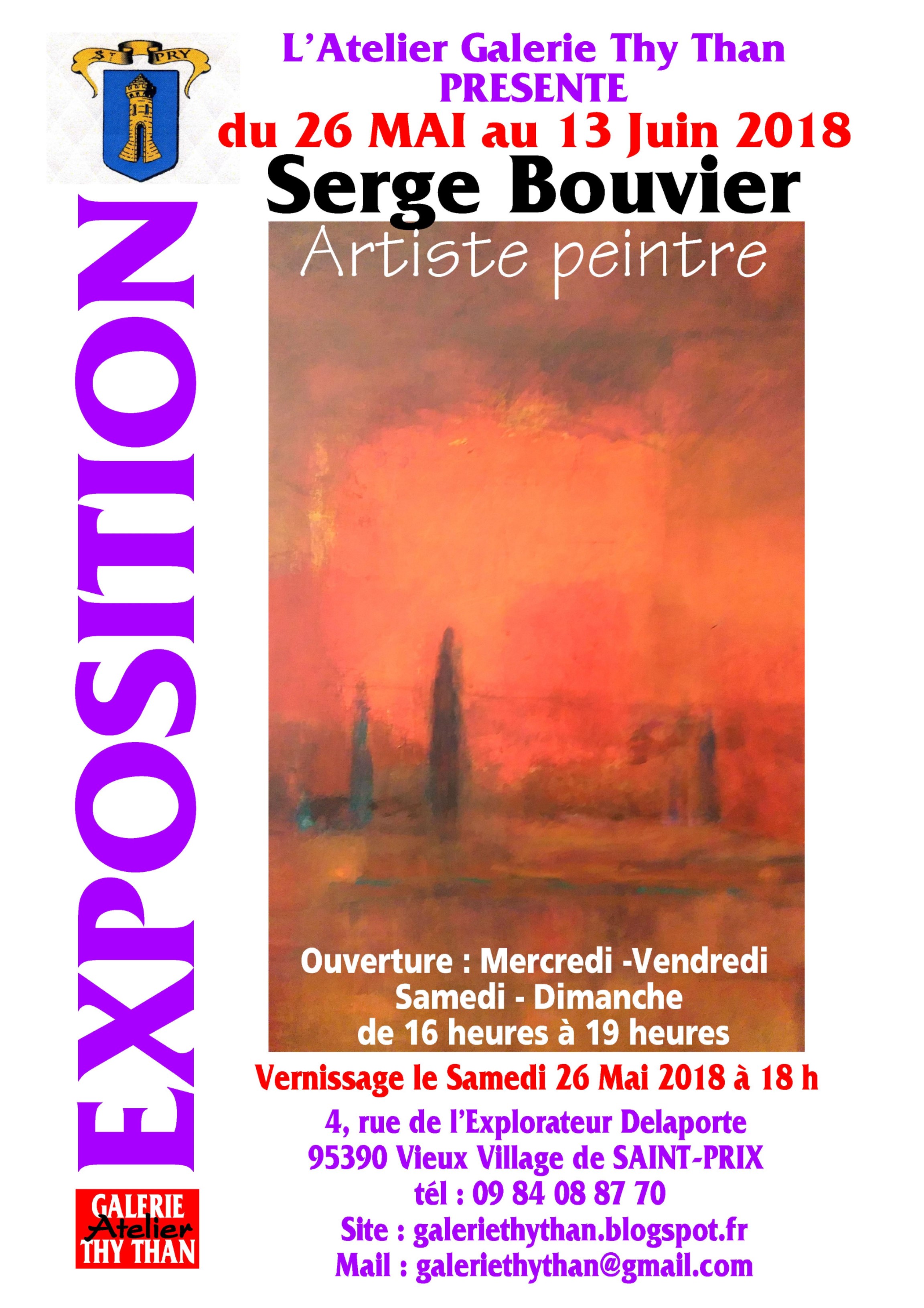 Exposition de Serge Bouvier - Saint-Prix - mai 2018