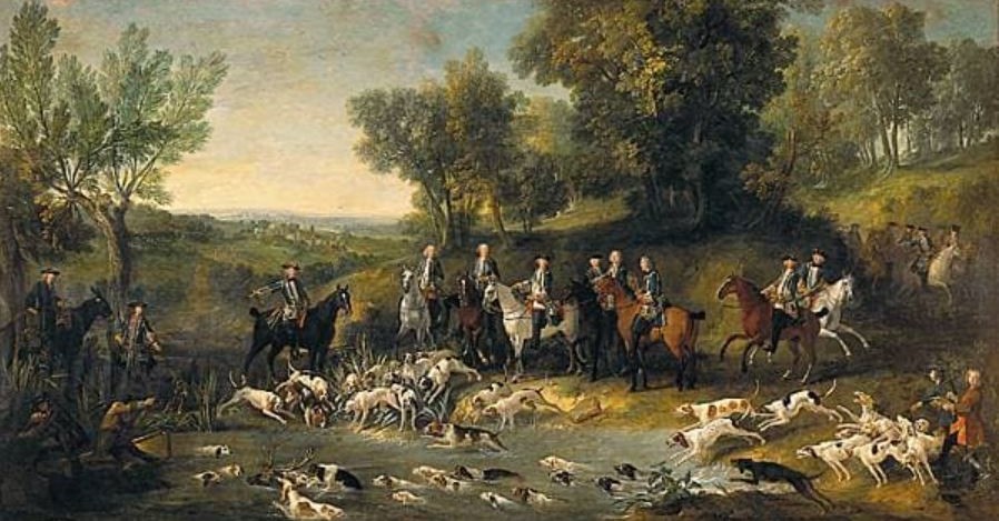 Jean-Baptiste Oudry - Louis XV chassant le cerf dans la forêt de Saint-Germain