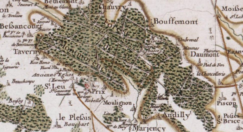 Forêt de Montmorency (Extrait Carte Cassini)
