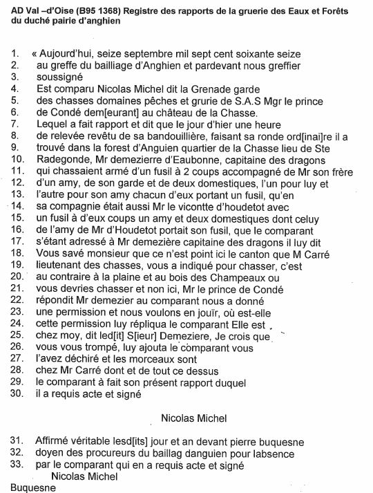 Transcription du Rapoort contre les contrevenants