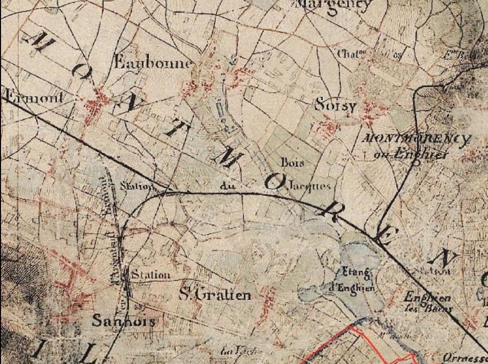 Plan du parcours dans la Vallée de Montmorency