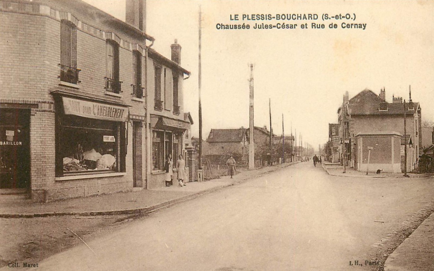 Carte postale Plessis-Bouchard - Chaussée Jules César