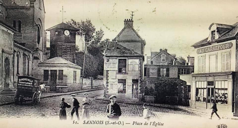 Sannois - Place de l'église (collection Jean-Pierre Bousquet)
