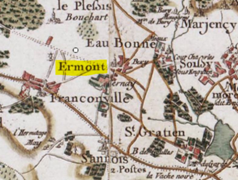 Ermont - Extrait Carte Cassini