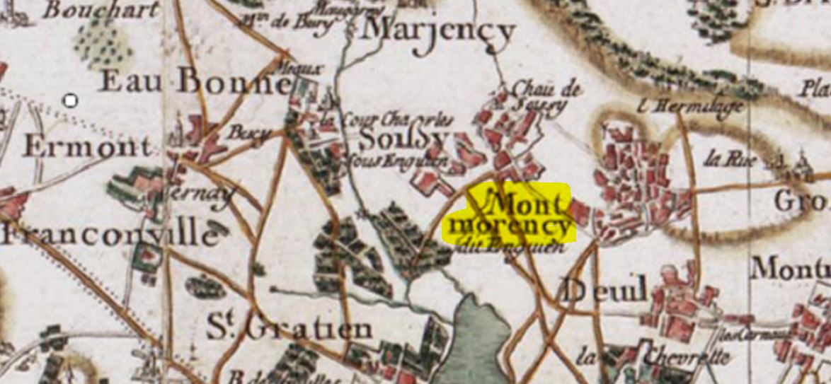 Extrait Carte Cassini - Montmorency