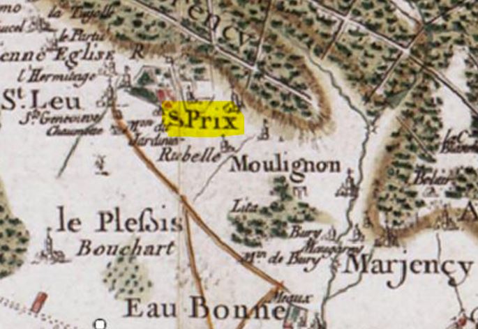 Extrait Carte Cassini - Saint-Prix