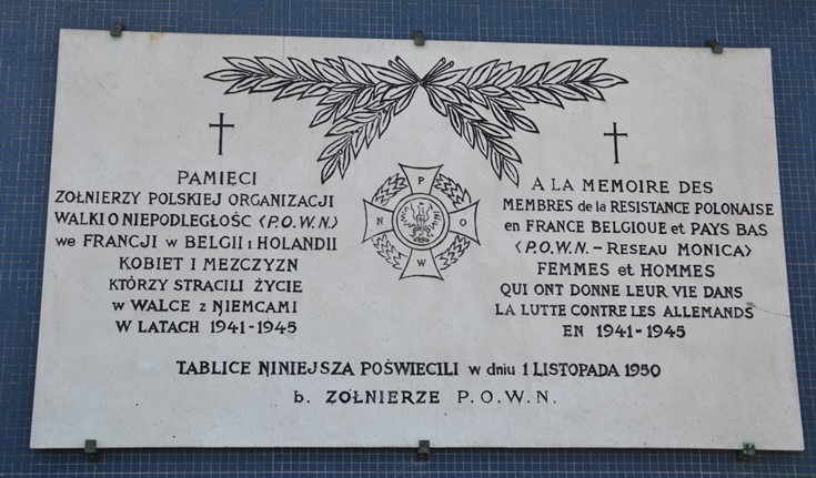 Plaque située au Cimetière des Champeaux Montmorency