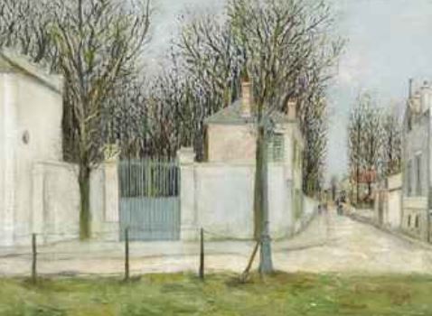 Entrée du domaine de François Magendie - château de Cernay (dessin de Maurice Utrillo)