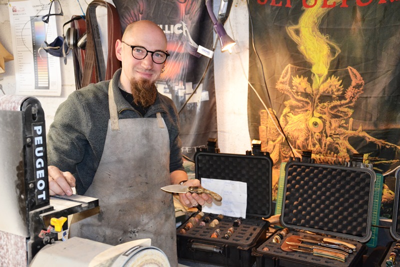 Nicolas Tiberghien dans son atelier