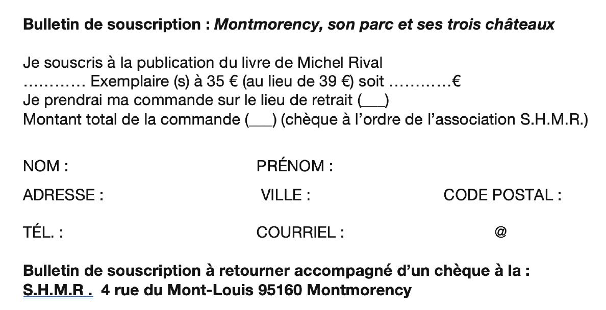Souscription livre Michel Rival