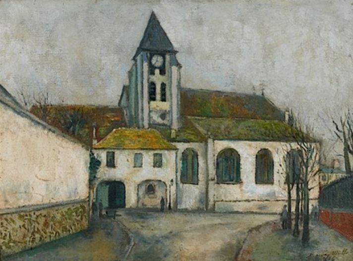 Eglise de Groslay peinte par Maurice Utrillo
