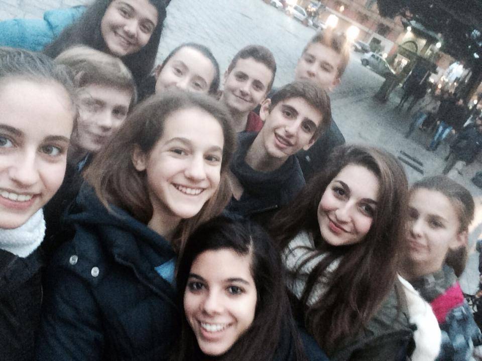 Les jeunes lors de leur séjour en Italie